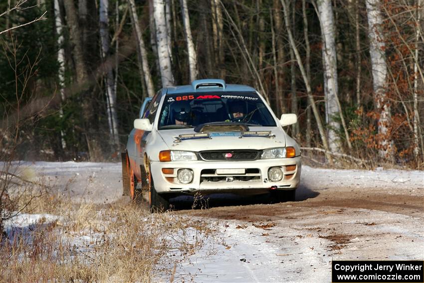 Tyler Matalas / John Farrow Subaru Impreza LX on SS1, Nemadji Trail East.