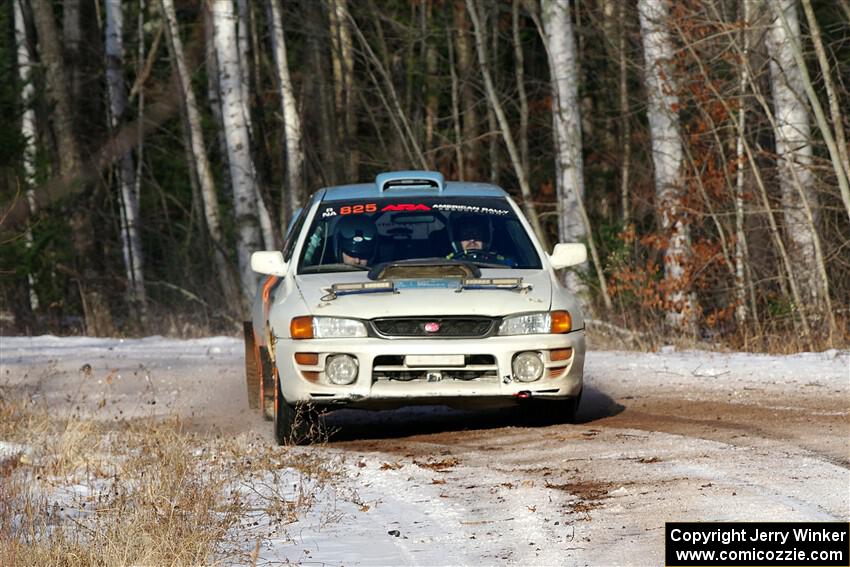 Tyler Matalas / John Farrow Subaru Impreza LX on SS1, Nemadji Trail East.