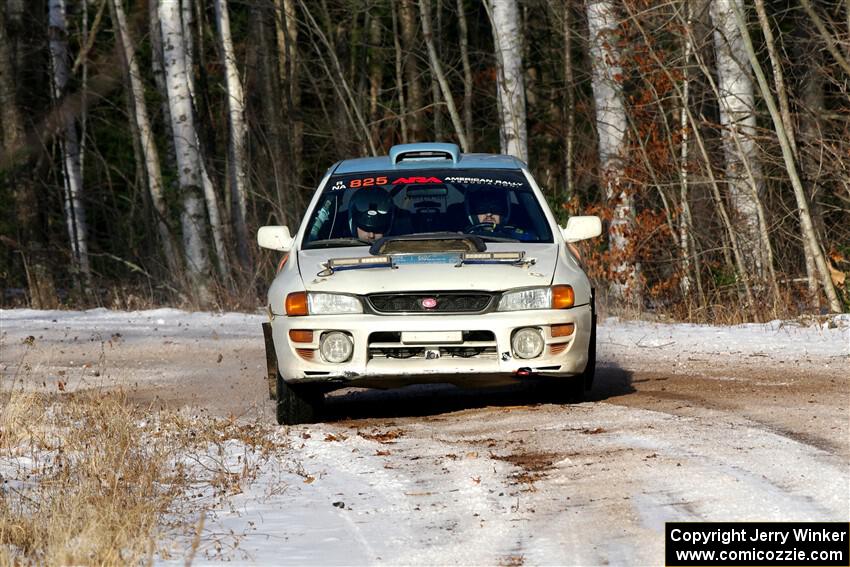 Tyler Matalas / John Farrow Subaru Impreza LX on SS1, Nemadji Trail East.