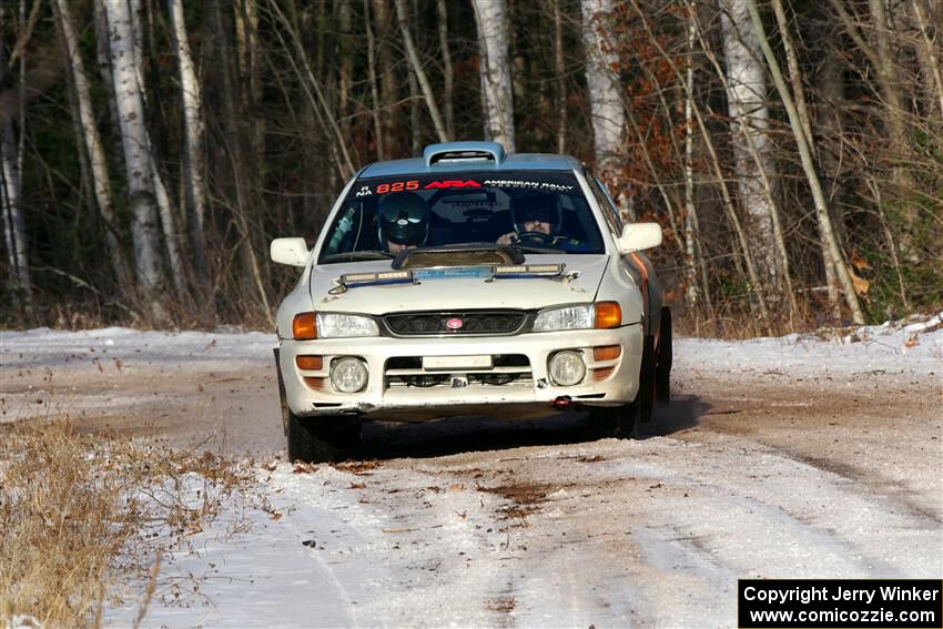 Tyler Matalas / John Farrow Subaru Impreza LX on SS1, Nemadji Trail East.