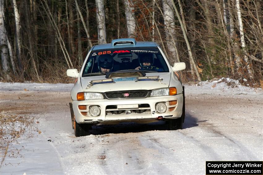 Tyler Matalas / John Farrow Subaru Impreza LX on SS1, Nemadji Trail East.