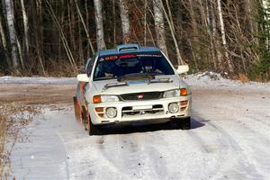 Tyler Matalas / John Farrow Subaru Impreza LX on SS1, Nemadji Trail East.