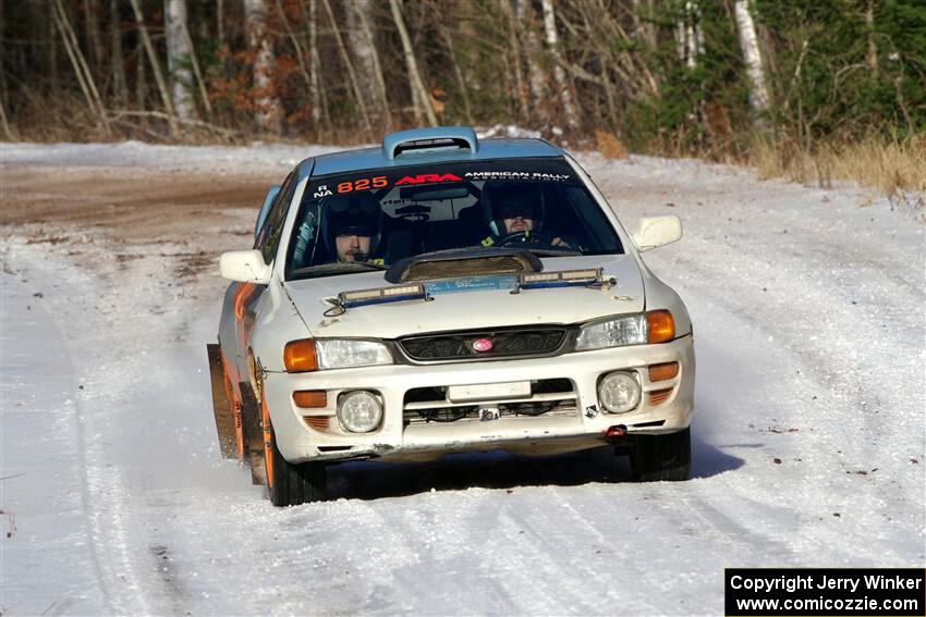 Tyler Matalas / John Farrow Subaru Impreza LX on SS1, Nemadji Trail East.