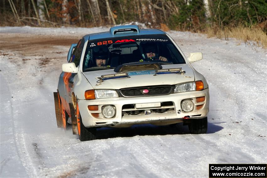 Tyler Matalas / John Farrow Subaru Impreza LX on SS1, Nemadji Trail East.