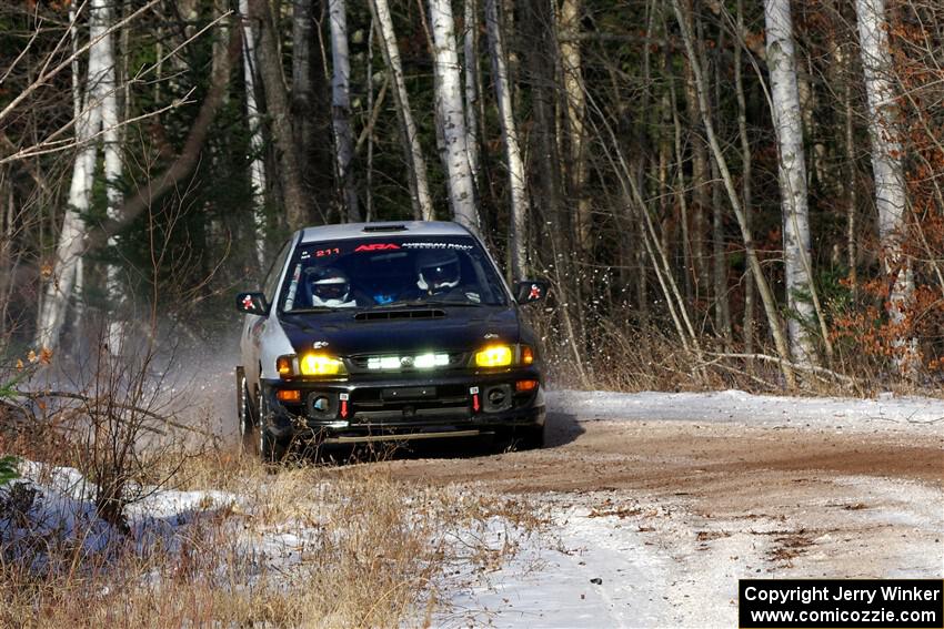 Jack Nelson / Isaac Zink Subaru Impreza on SS1, Nemadji Trail East.