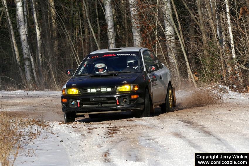 Jack Nelson / Isaac Zink Subaru Impreza on SS1, Nemadji Trail East.