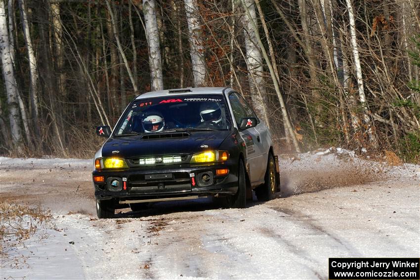 Jack Nelson / Isaac Zink Subaru Impreza on SS1, Nemadji Trail East.