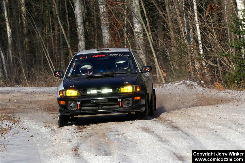 Jack Nelson / Isaac Zink Subaru Impreza on SS1, Nemadji Trail East.