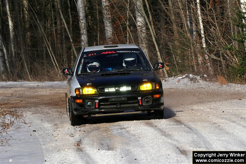 Jack Nelson / Isaac Zink Subaru Impreza on SS1, Nemadji Trail East.