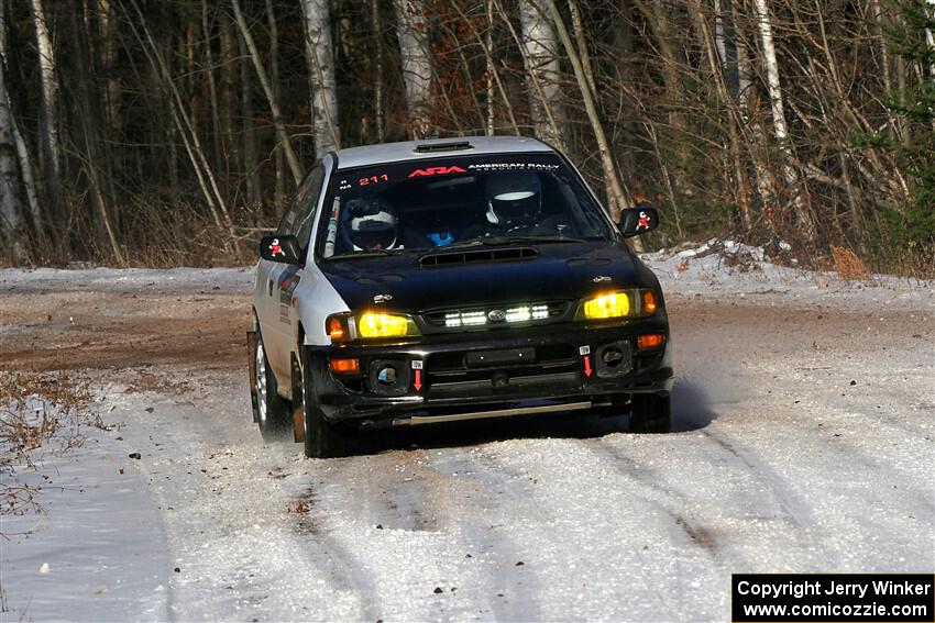 Jack Nelson / Isaac Zink Subaru Impreza on SS1, Nemadji Trail East.