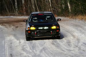 Jack Nelson / Isaac Zink Subaru Impreza on SS1, Nemadji Trail East.