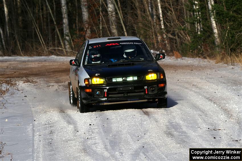 Jack Nelson / Isaac Zink Subaru Impreza on SS1, Nemadji Trail East.