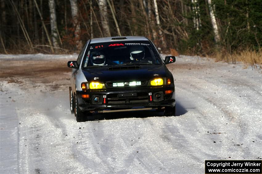 Jack Nelson / Isaac Zink Subaru Impreza on SS1, Nemadji Trail East.