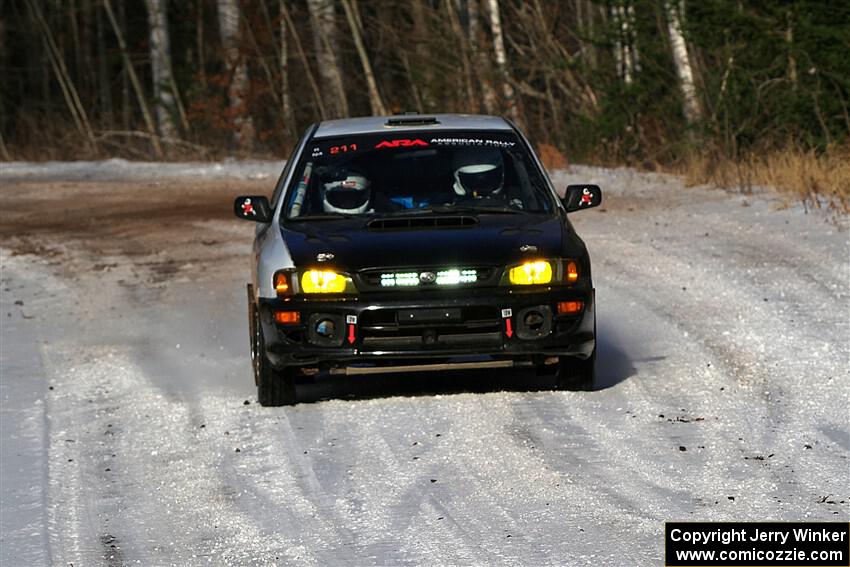 Jack Nelson / Isaac Zink Subaru Impreza on SS1, Nemadji Trail East.