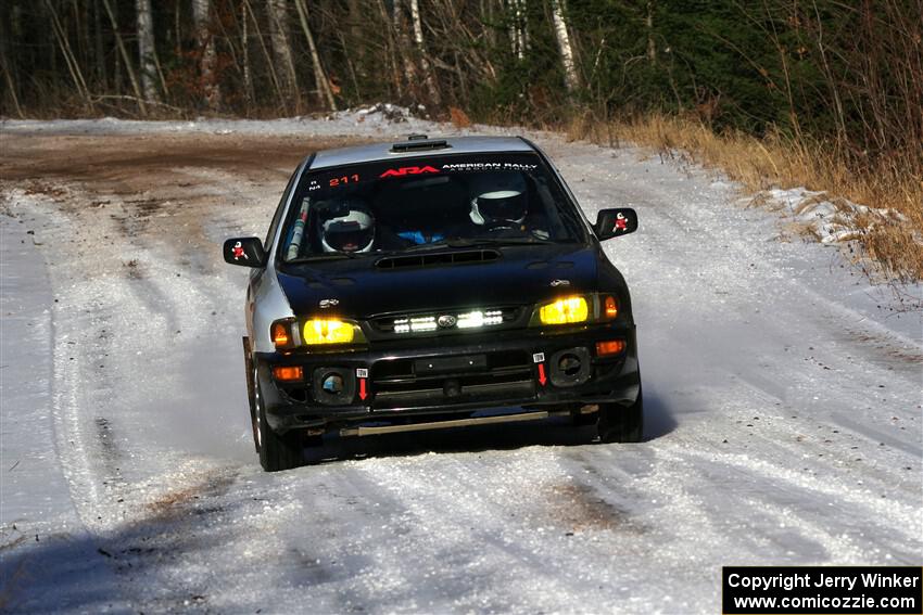 Jack Nelson / Isaac Zink Subaru Impreza on SS1, Nemadji Trail East.