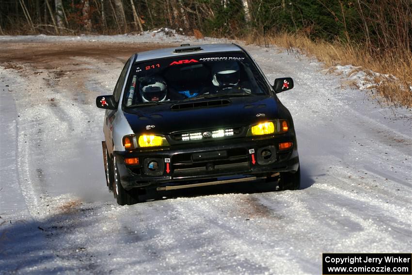 Jack Nelson / Isaac Zink Subaru Impreza on SS1, Nemadji Trail East.