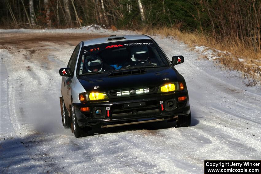 Jack Nelson / Isaac Zink Subaru Impreza on SS1, Nemadji Trail East.