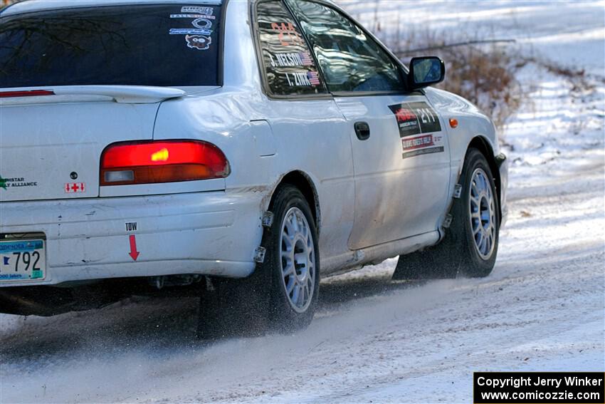 Jack Nelson / Isaac Zink Subaru Impreza on SS1, Nemadji Trail East.