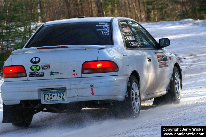 Jack Nelson / Isaac Zink Subaru Impreza on SS1, Nemadji Trail East.