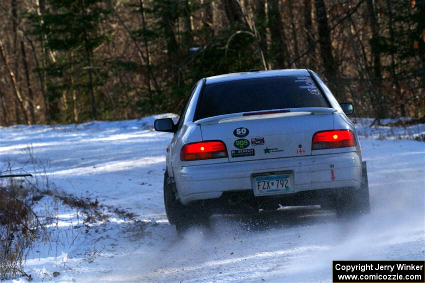 Jack Nelson / Isaac Zink Subaru Impreza on SS1, Nemadji Trail East.