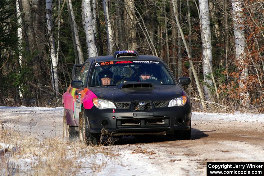 Colin Gleason / Tom Addison Subaru Impreza 2.5RS on SS1, Nemadji Trail East.