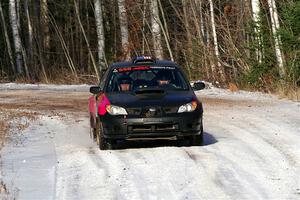 Colin Gleason / Tom Addison Subaru Impreza 2.5RS on SS1, Nemadji Trail East.