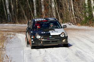 Peter Farrow / Jackson Sedivy Subaru WRX on SS1, Nemadji Trail East.