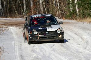 Peter Farrow / Jackson Sedivy Subaru WRX on SS1, Nemadji Trail East.