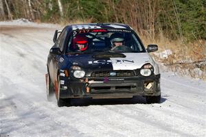 Peter Farrow / Jackson Sedivy Subaru WRX on SS1, Nemadji Trail East.