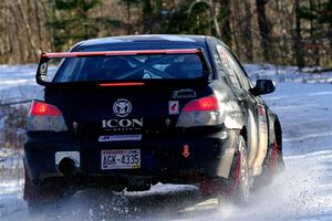 Peter Farrow / Jackson Sedivy Subaru WRX on SS1, Nemadji Trail East.