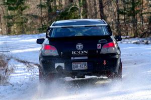 Peter Farrow / Jackson Sedivy Subaru WRX on SS1, Nemadji Trail East.