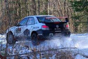 Peter Farrow / Jackson Sedivy Subaru WRX on SS1, Nemadji Trail East.