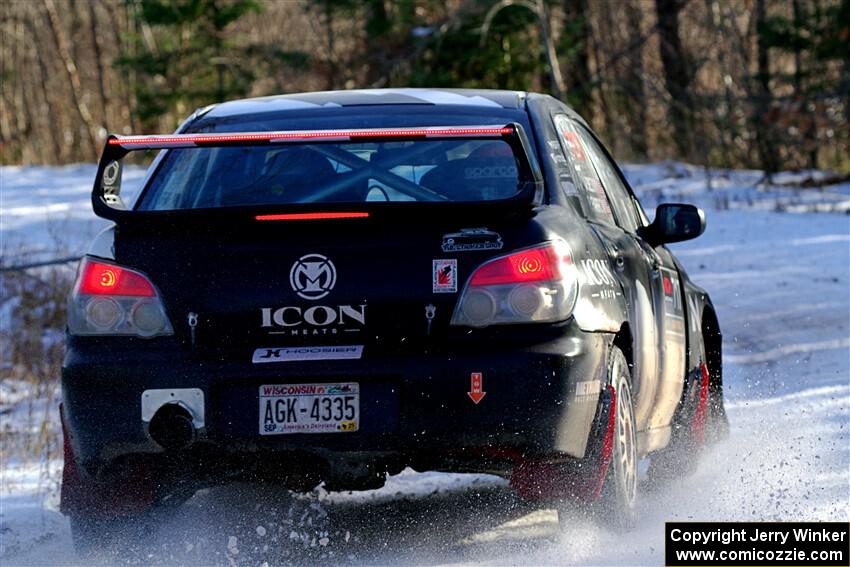 Peter Farrow / Jackson Sedivy Subaru WRX on SS1, Nemadji Trail East.