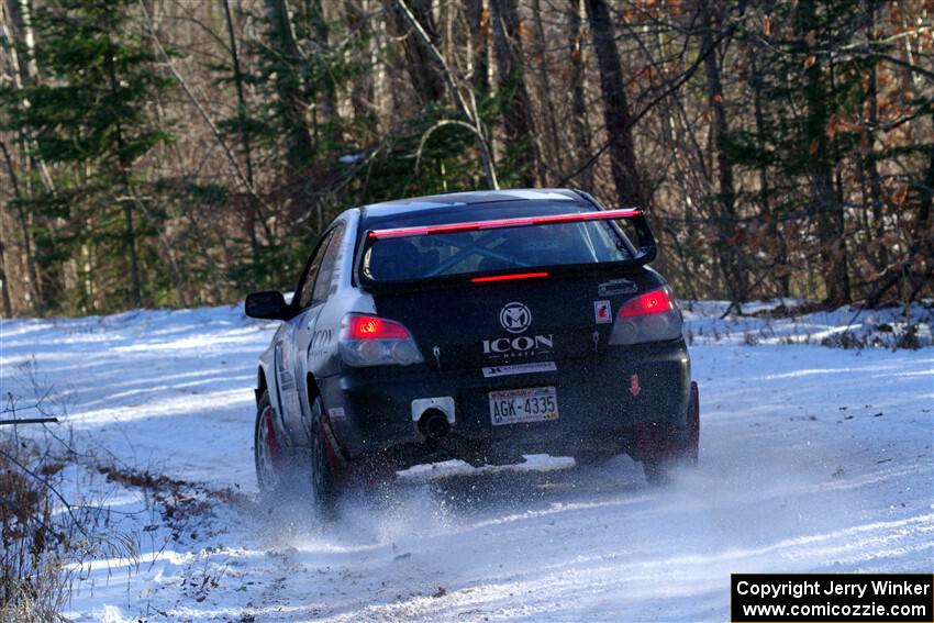 Peter Farrow / Jackson Sedivy Subaru WRX on SS1, Nemadji Trail East.