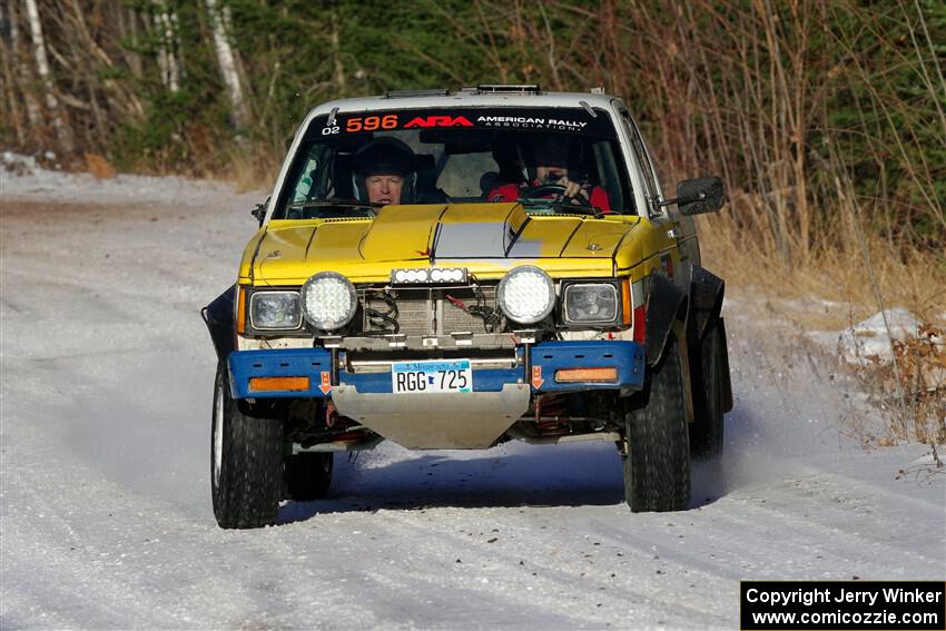 Scott Parrott / Shawn Silewski Chevy S-10 on SS1, Nemadji Trail East.