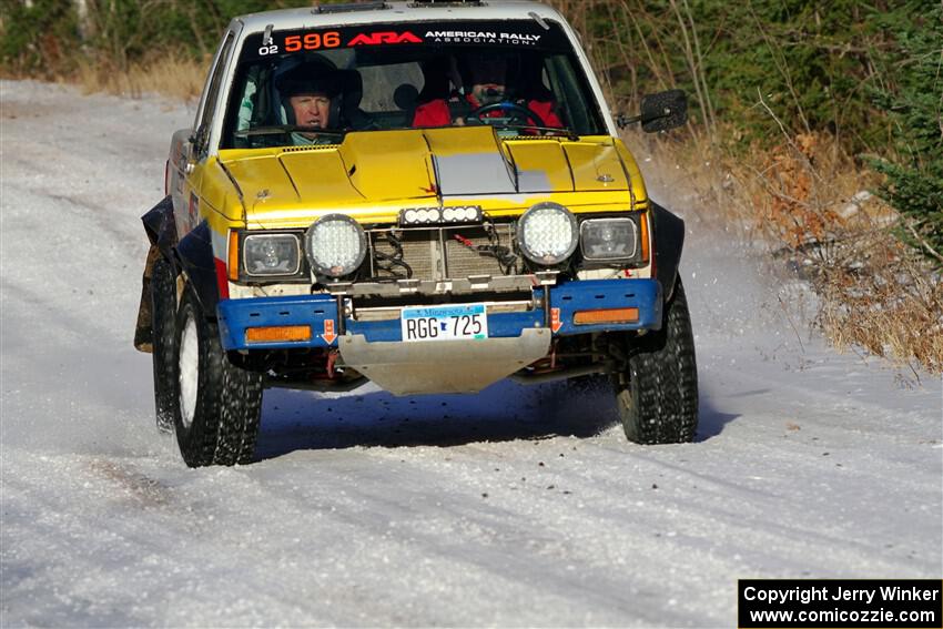 Scott Parrott / Shawn Silewski Chevy S-10 on SS1, Nemadji Trail East.