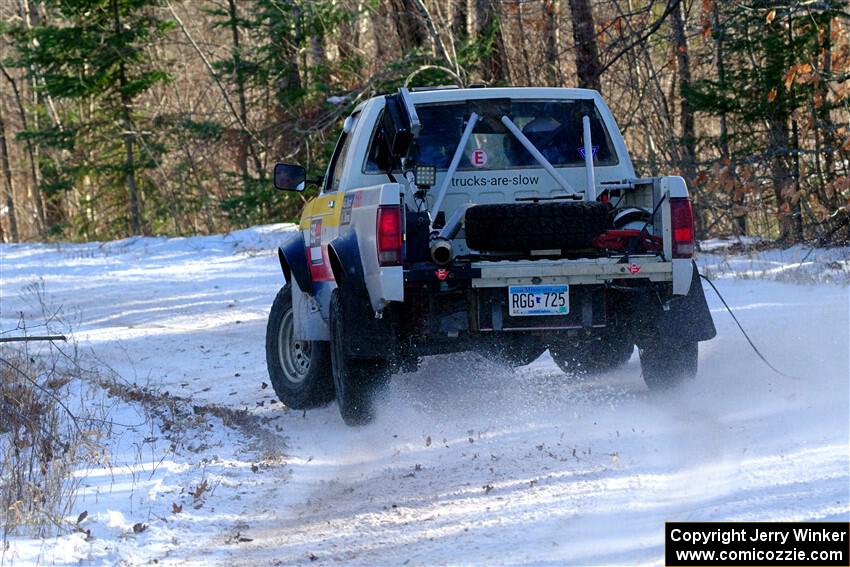 Scott Parrott / Shawn Silewski Chevy S-10 on SS1, Nemadji Trail East.