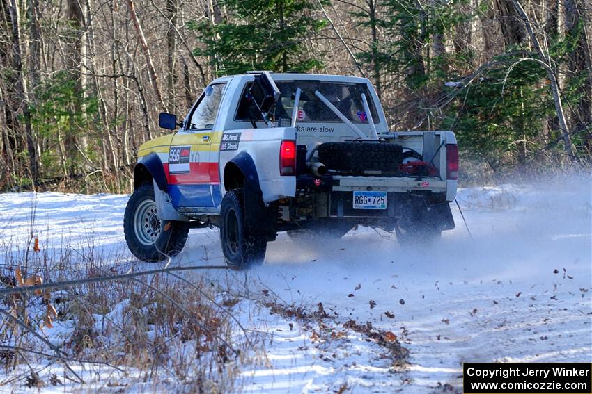 Scott Parrott / Shawn Silewski Chevy S-10 on SS1, Nemadji Trail East.