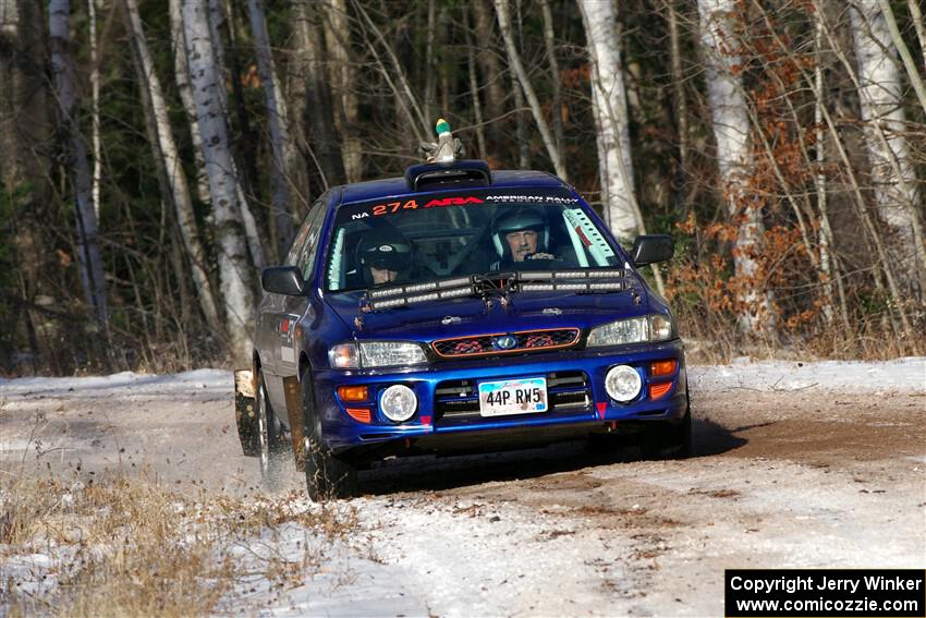 Mark Lietha / Brayden Samis Subaru Impreza 2.5RS on SS1, Nemadji Trail East.