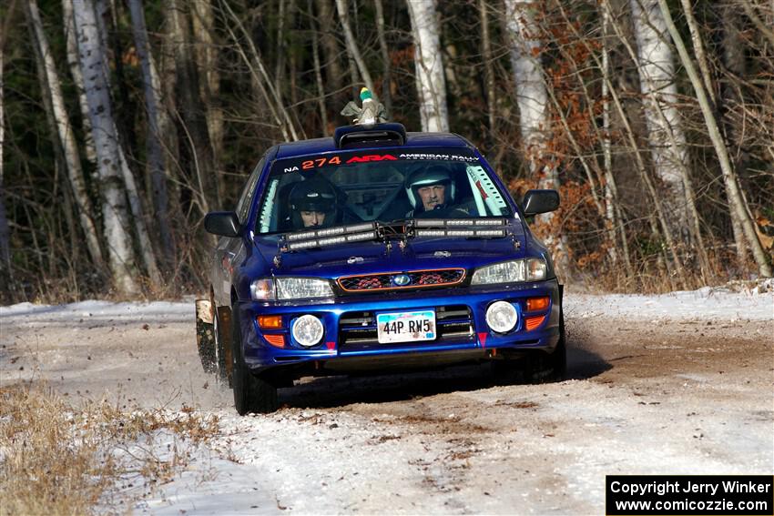 Mark Lietha / Brayden Samis Subaru Impreza 2.5RS on SS1, Nemadji Trail East.