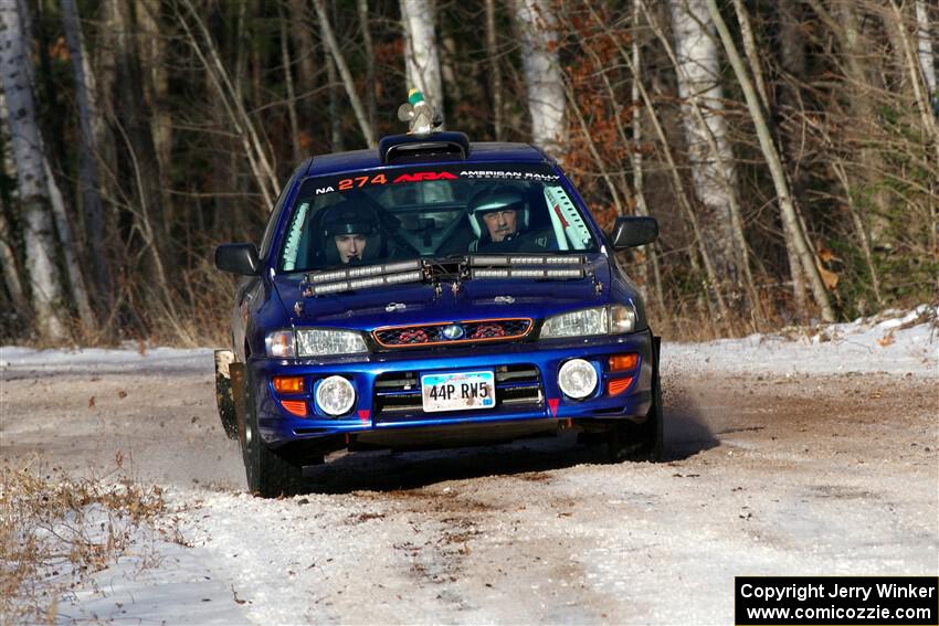 Mark Lietha / Brayden Samis Subaru Impreza 2.5RS on SS1, Nemadji Trail East.