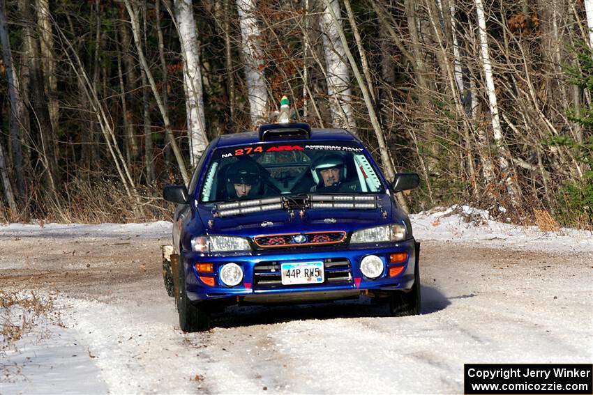 Mark Lietha / Brayden Samis Subaru Impreza 2.5RS on SS1, Nemadji Trail East.