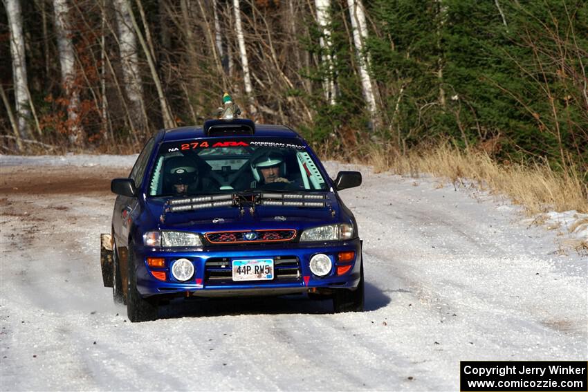 Mark Lietha / Brayden Samis Subaru Impreza 2.5RS on SS1, Nemadji Trail East.