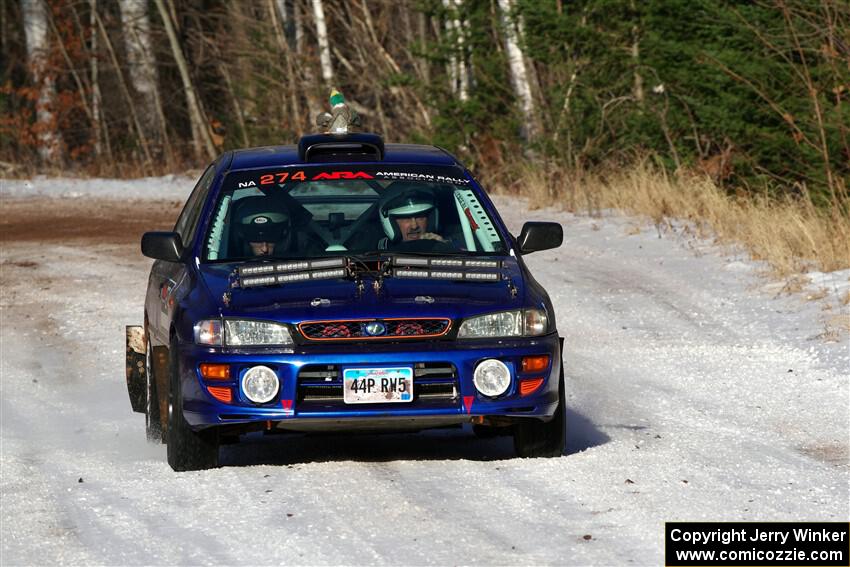 Mark Lietha / Brayden Samis Subaru Impreza 2.5RS on SS1, Nemadji Trail East.