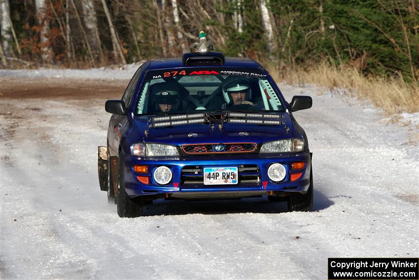 Mark Lietha / Brayden Samis Subaru Impreza 2.5RS on SS1, Nemadji Trail East.