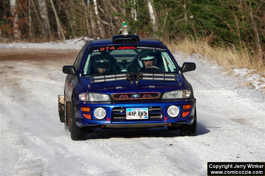 Mark Lietha / Brayden Samis Subaru Impreza 2.5RS on SS1, Nemadji Trail East.