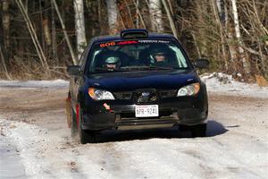 Jonah Becken / Peyton Reece Subaru Impreza 2.5i on SS1, Nemadji Trail East.