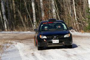 Jonah Becken / Peyton Reece Subaru Impreza 2.5i on SS1, Nemadji Trail East.