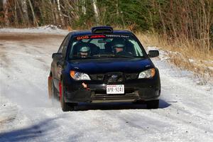 Jonah Becken / Peyton Reece Subaru Impreza 2.5i on SS1, Nemadji Trail East.