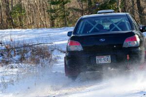 Jonah Becken / Peyton Reece Subaru Impreza 2.5i on SS1, Nemadji Trail East.